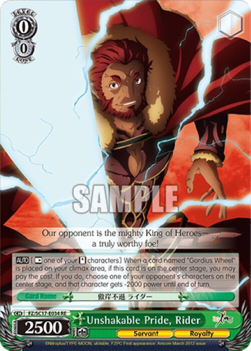 Unshakable Pride Rider (17034) [FZ/SC17] - Weiss Schwarz Single