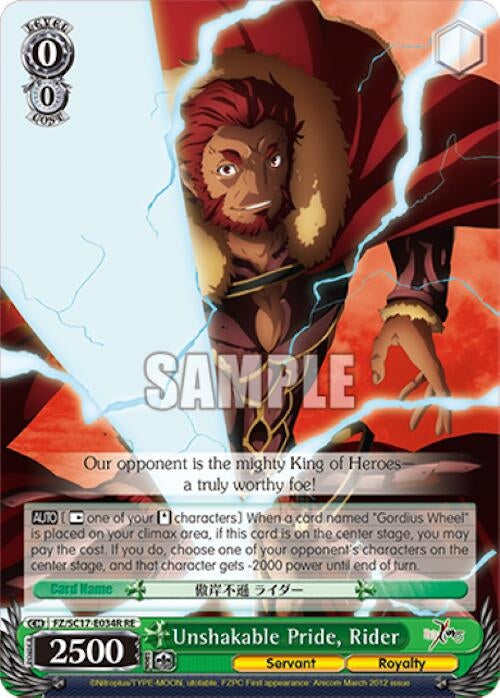 Unshakable Pride Rider (RRR) (17034) [FZ/SC17] - Weiss Schwarz Single