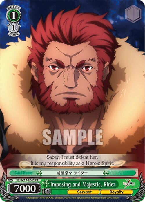 Imposing and Majestic Rider (17042) [FZ/SC17] - Weiss Schwarz Single