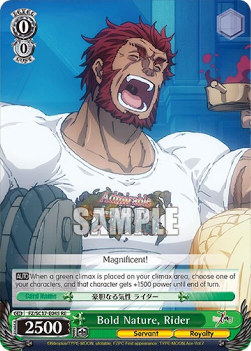 Bold Nature Rider (17045) [FZ/SC17] - Weiss Schwarz Single