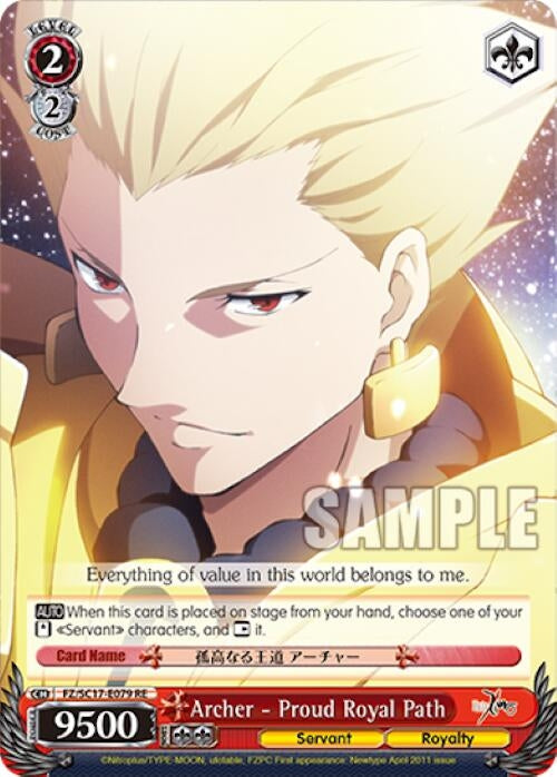 Archer - Proud Royal Path (17079) [FZ/SC17] - Weiss Schwarz Single