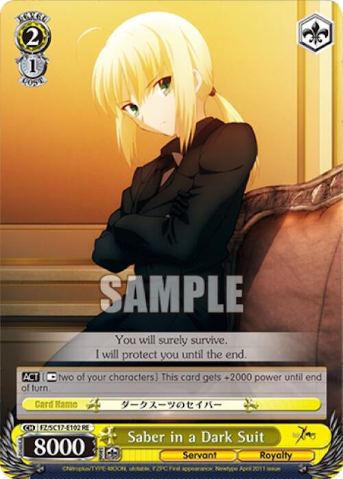 Saber in a Dark Suit (TD) (17102) [FZ/SC17] - Weiss Schwarz Single