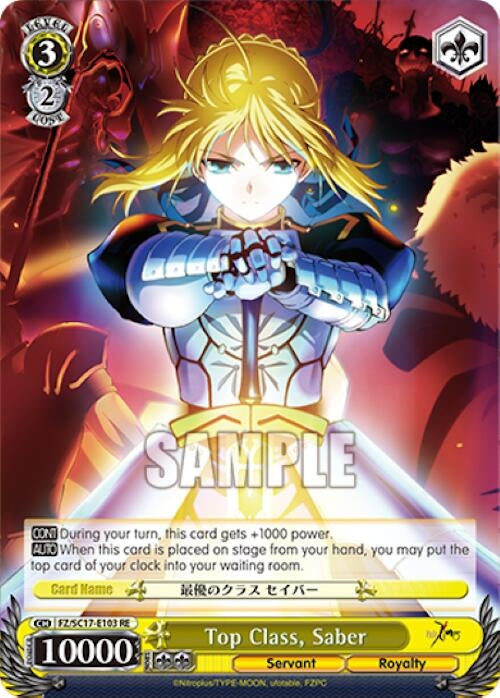 Top Class Saber (17103) [FZ/SC17] - Weiss Schwarz Single