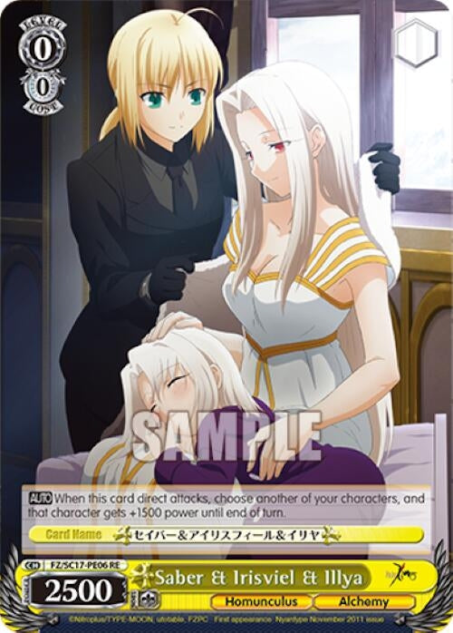 Saber & Irisviel & Illya (1706) [FZ/SC17] - Weiss Schwarz Single