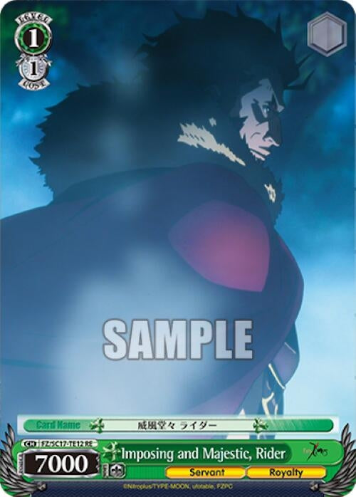 Imposing and Majestic Rider (TD) (1712) [FZ/SC17] - Weiss Schwarz Single