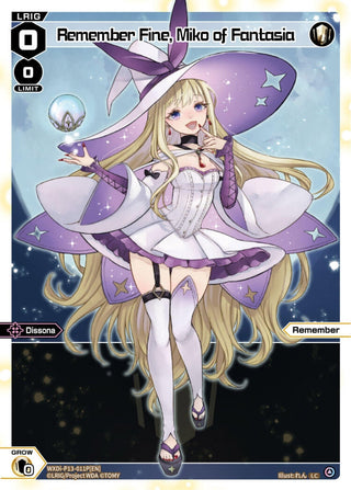 Remember Fine Miko of Fantasia (Parallel Foil) (13011) [WXDi-P13] - WIXOSS Single
