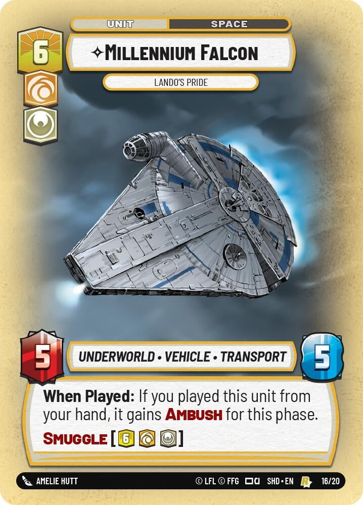 Millennium Falcon - Lando’s Pride (16) (SHD-WPP) - Star Wars: Unlimited Single