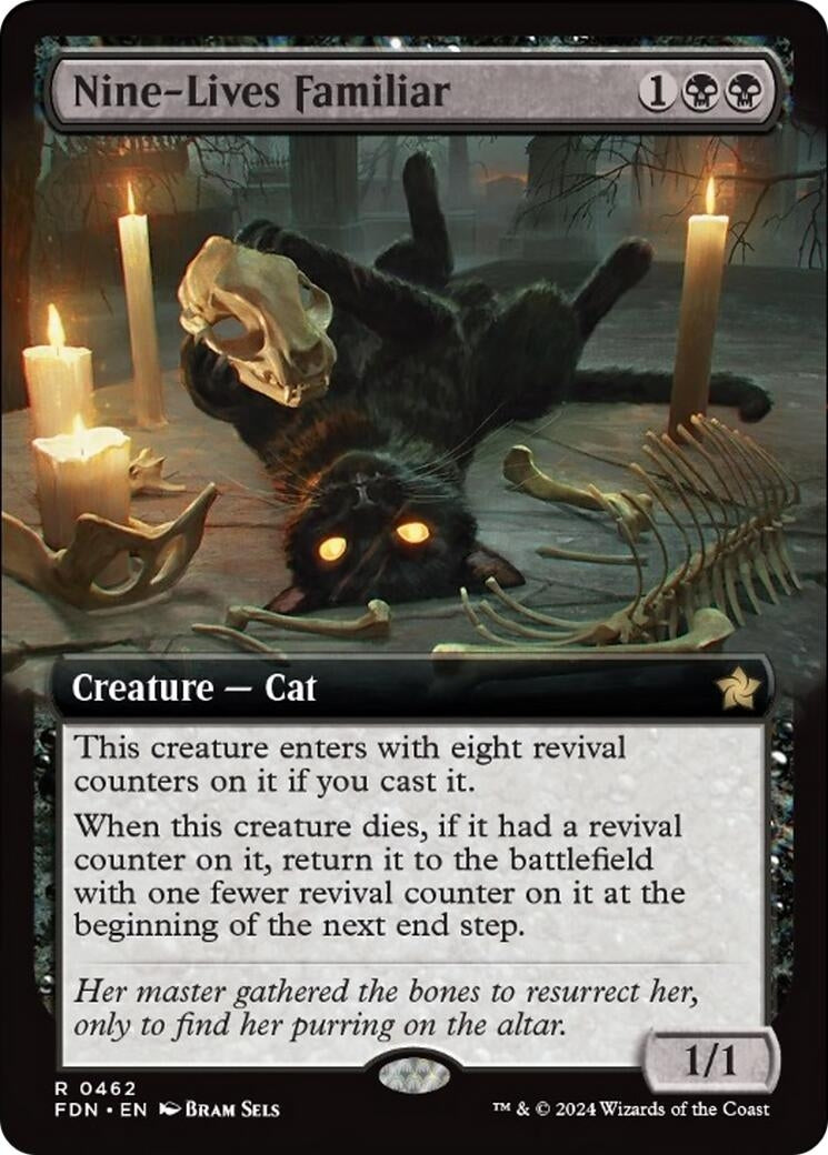 Nine-Lives Familiar (Extended Art) (462) [FDN] - MTG Single