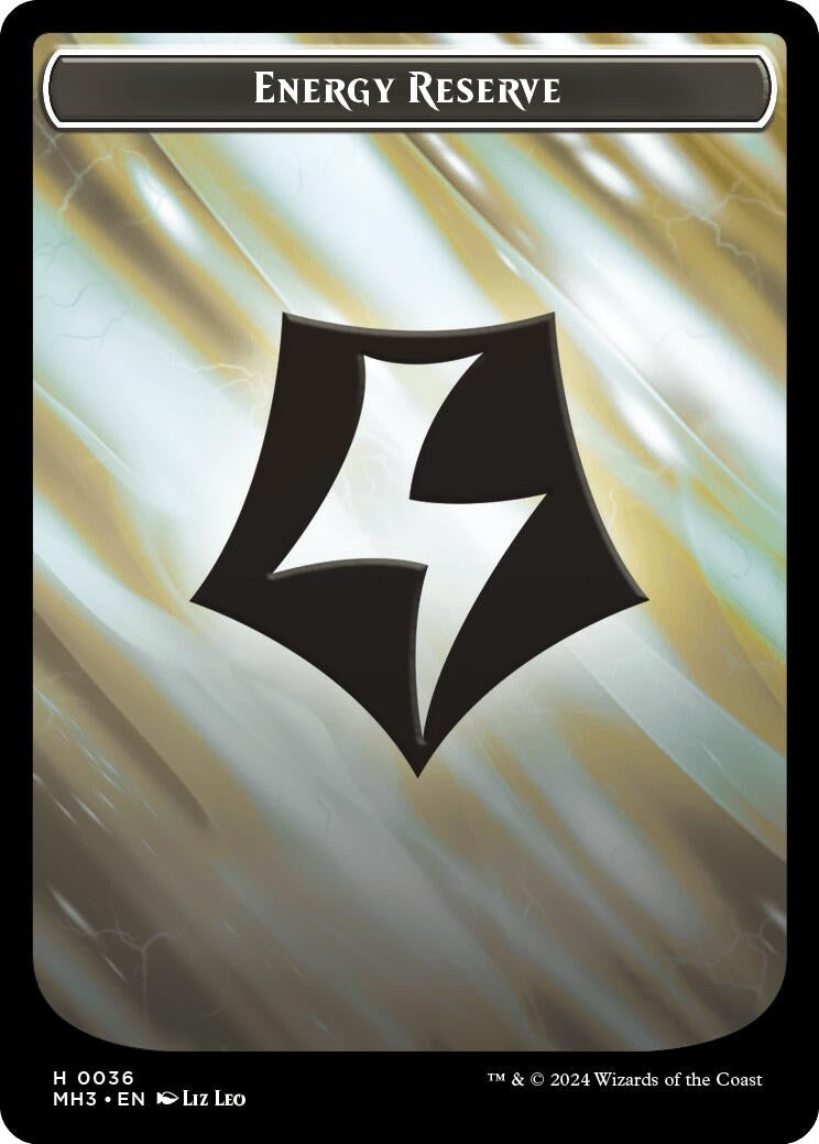 Energy Reserve (Ripple Foil) // Servo Double-Sided Token (0) [MH3] - MTG Single