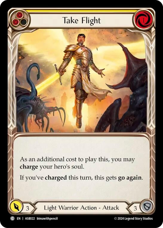 Image for Take Flight (Yellow) (ASB022) - Flesh and Blood TCG