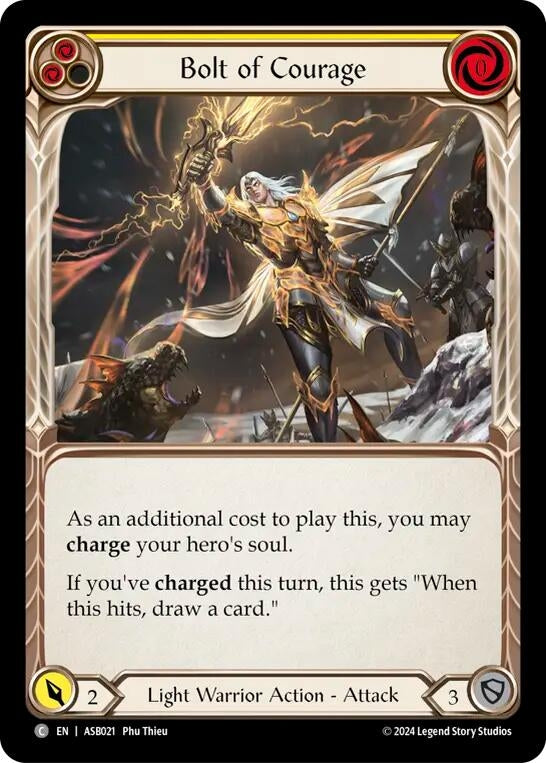 Bolt of Courage (Yellow) (21) - Flesh and Blood TCG Single