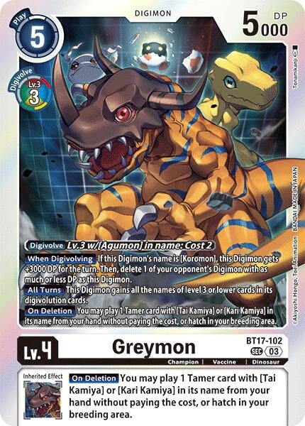 Greymon (17102) [BT17] - Digimon Card Game Single