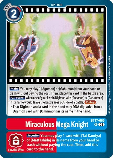Miraculous Mega Knight (17095) [BT17] - Digimon Card Game Single