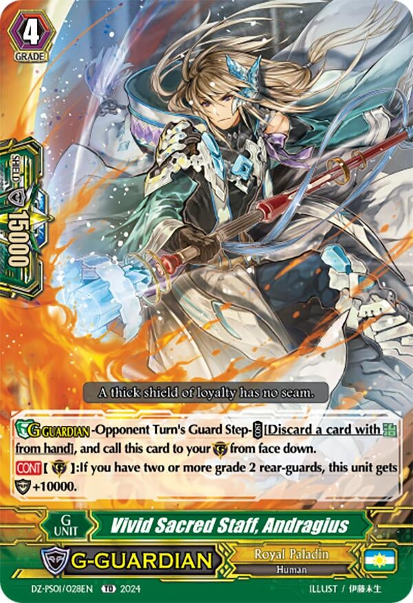 Vivid Sacred Staff Andragius (1028) [DZ-PS01] - Cardfight Vanguard Single