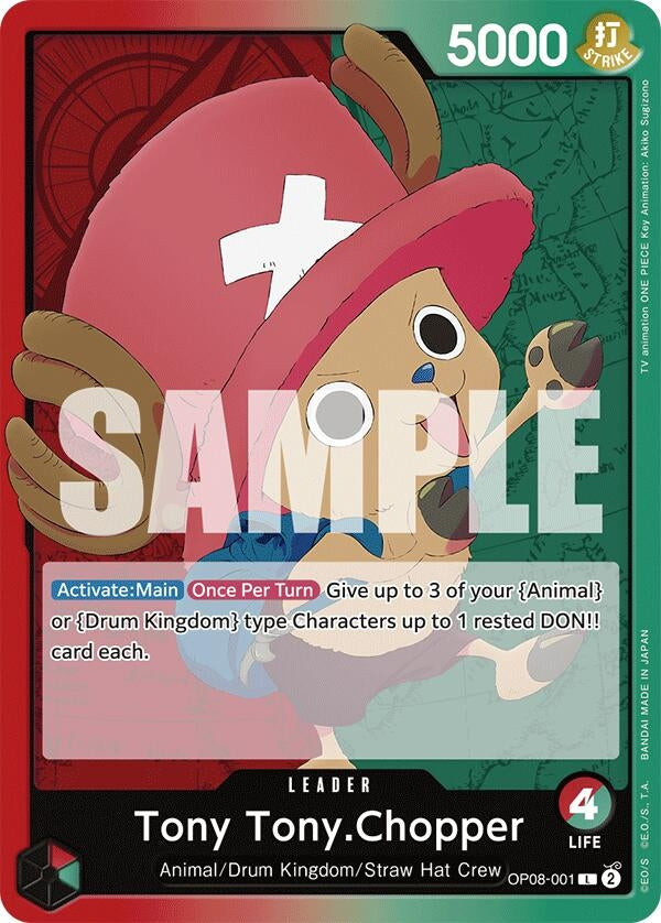 Tony Tony.Chopper (001) (8001) (OP08) - One Piece Card Game Single