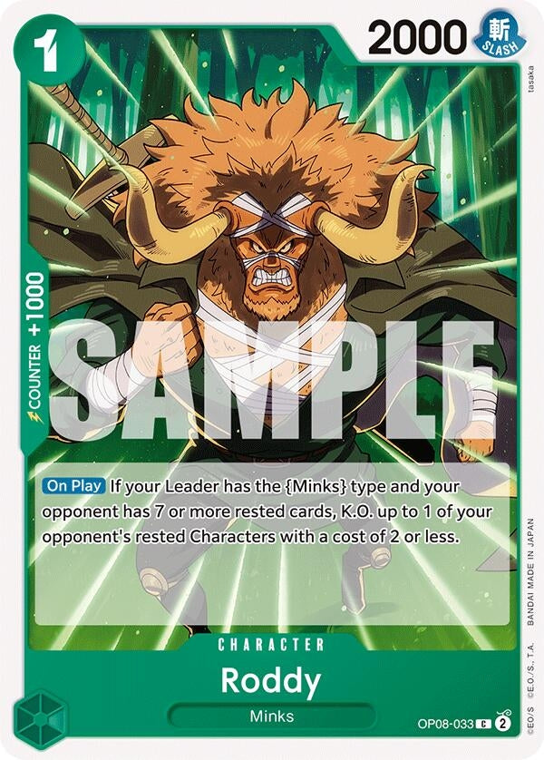 Roddy (8033) (OP08) - One Piece Card Game Single