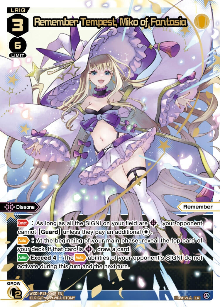 Remember Tempest Miko of Fantasia (LR) (13006) [WXDi-P13] - WIXOSS Single