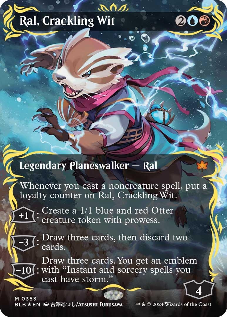 Ral Crackling Wit (Borderless) (Raised Foil) (353) [BLB] - MTG Single