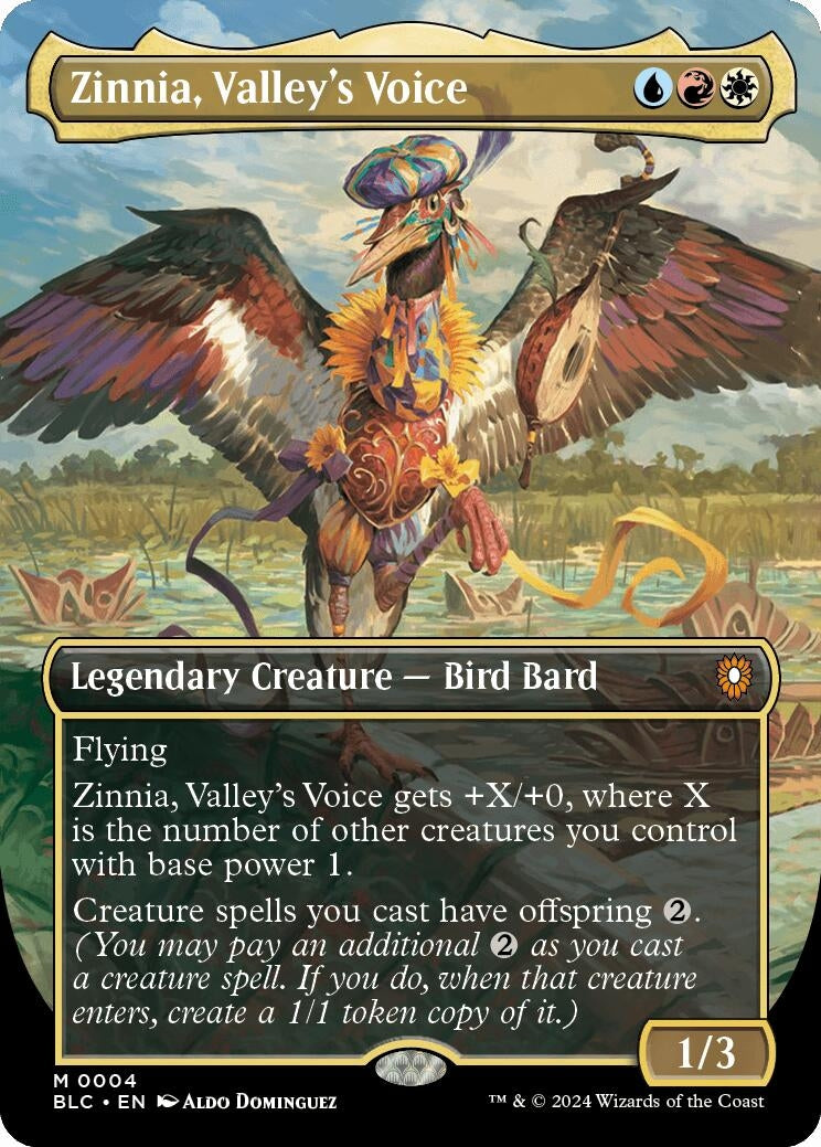 Zinnia Valley’s Voice (Borderless) (4) [BLC] - MTG Single