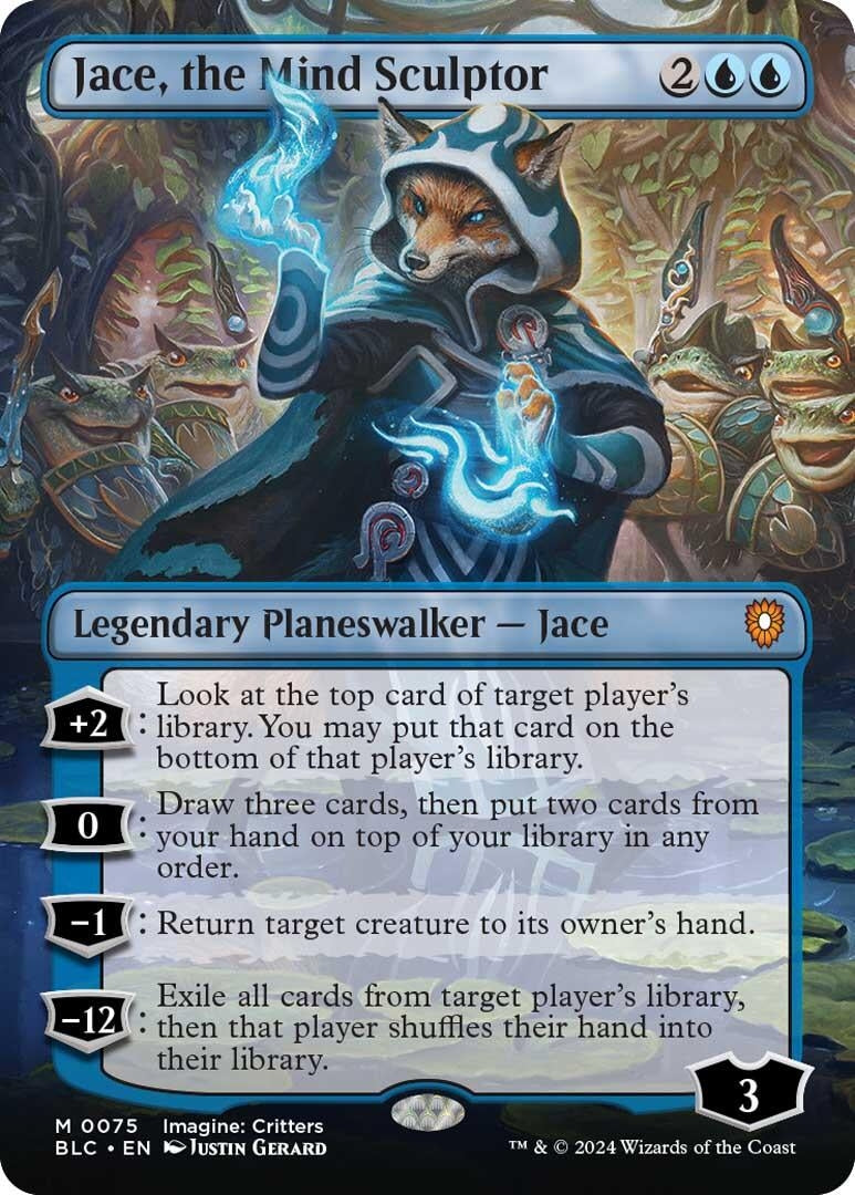 Jace the Mind Sculptor (Borderless) (75) [BLC] - MTG Single