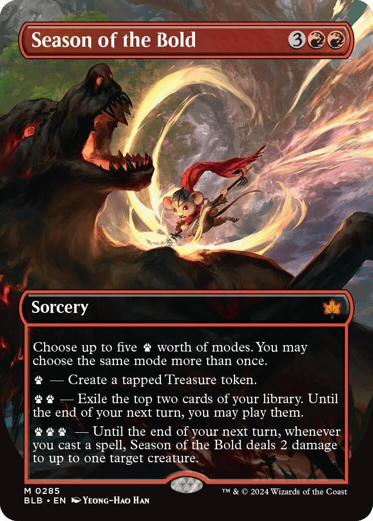 Season of the Bold (Borderless) (285) [BLB] - MTG Single