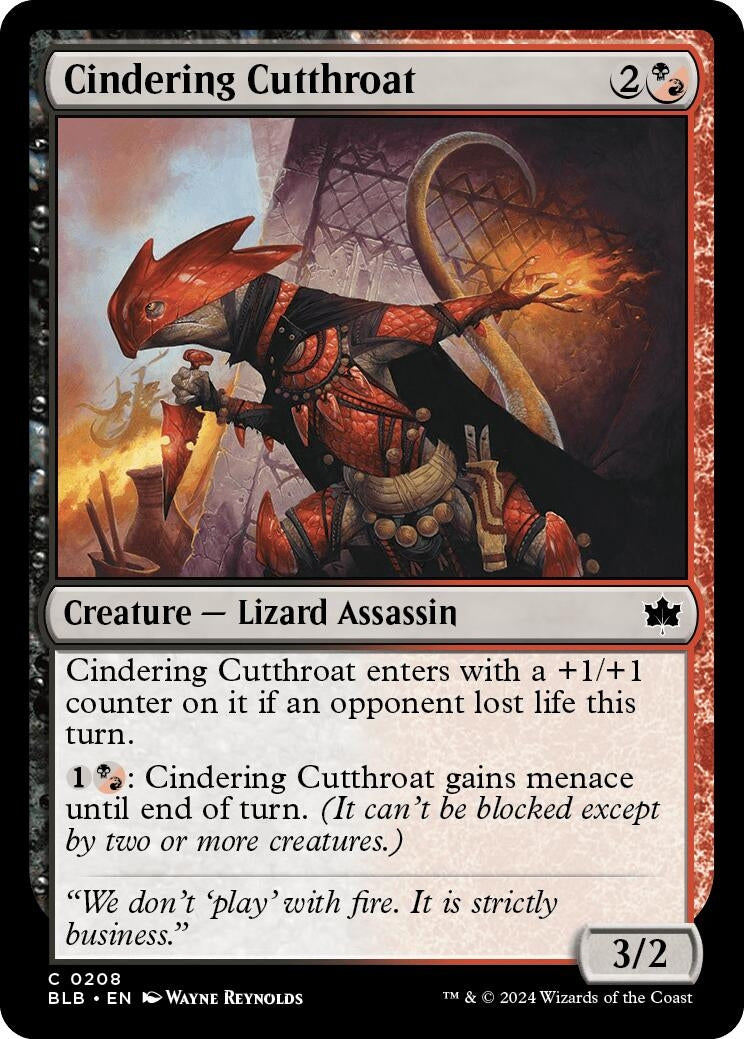 Cindering Cutthroat (208) [BLB] - MTG Single