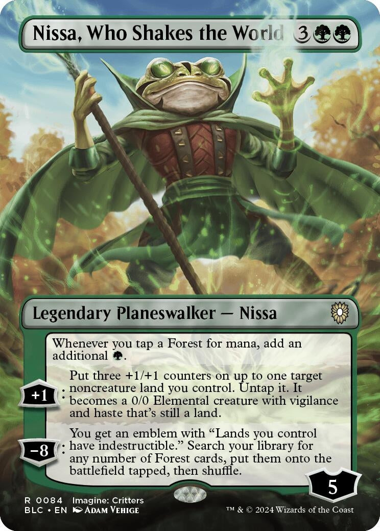 Nissa Who Shakes the World (Borderless) (84) [BLC] - MTG Single