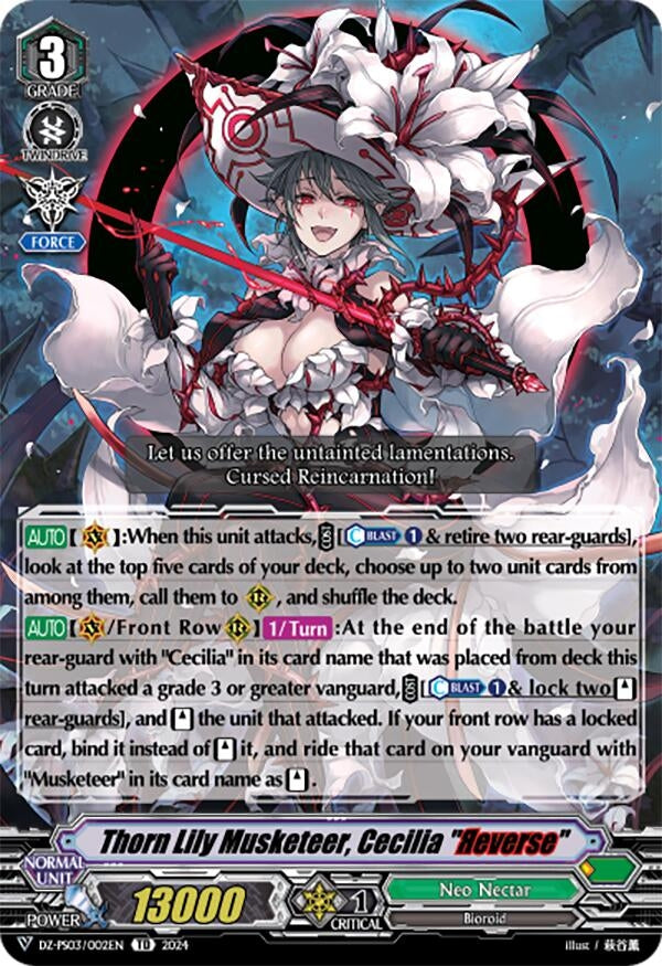 Thorn Lily Musketeer Cecilia ’Reverse’ (3002) [DZ-PS03] - Cardfight Vanguard Single