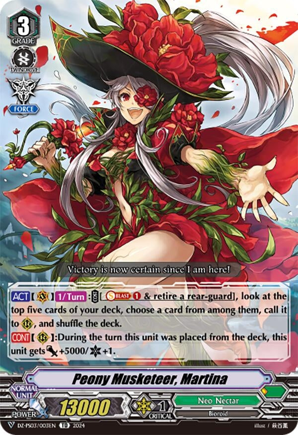 Peony Musketeer Martina (3003) [DZ-PS03] - Cardfight Vanguard Single