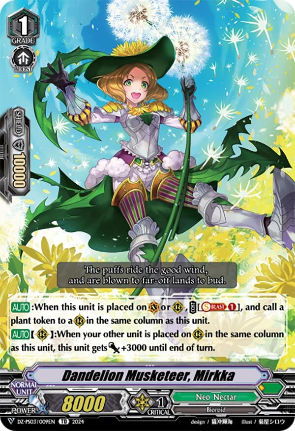 Dandelion Musketeer Mirkka (3009) [DZ-PS03] - Cardfight Vanguard Single