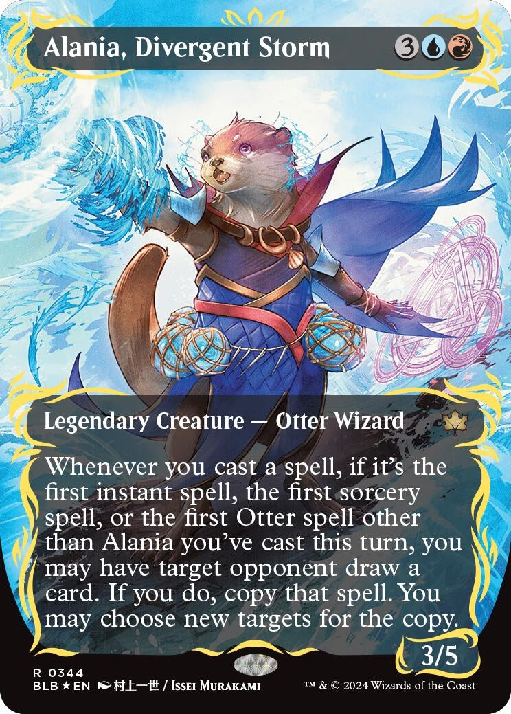 Alania Divergent Storm (Borderless) (Raised Foil) (344) [BLB] - MTG Single