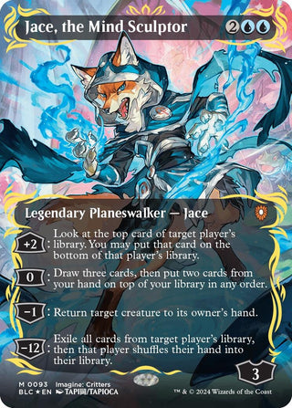 Jace the Mind Sculptor (Borderless) (Raised Foil) (93) [BLC] - MTG Single
