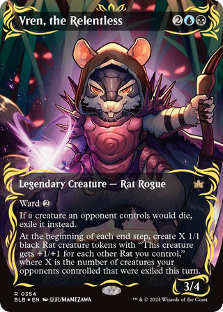 Vren the Relentless (Borderless) (Raised Foil) (354) [BLB] - MTG Single