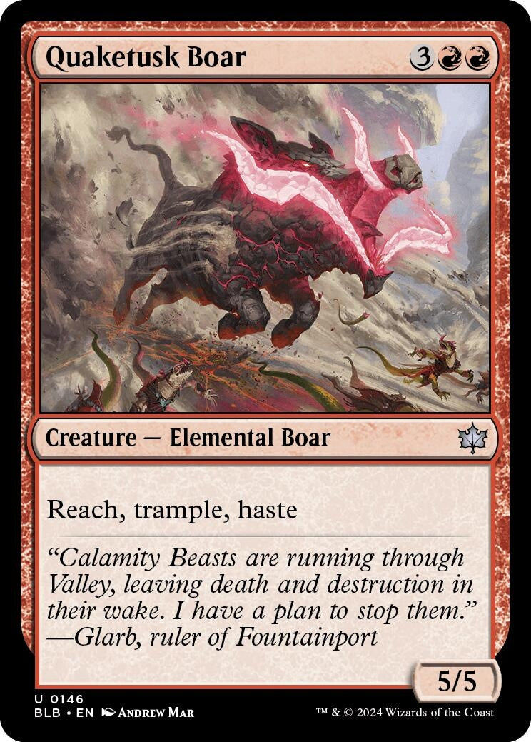 Quaketusk Boar (146) [BLB] - MTG Single