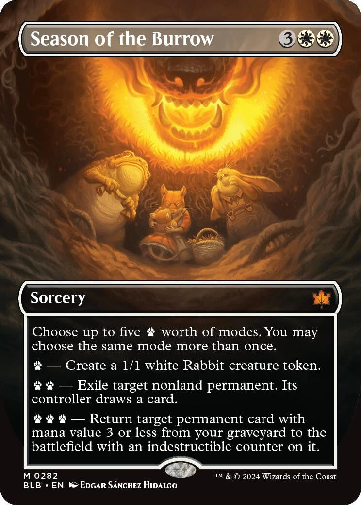 Season of the Burrow (Borderless) (282) [BLB] - MTG Single