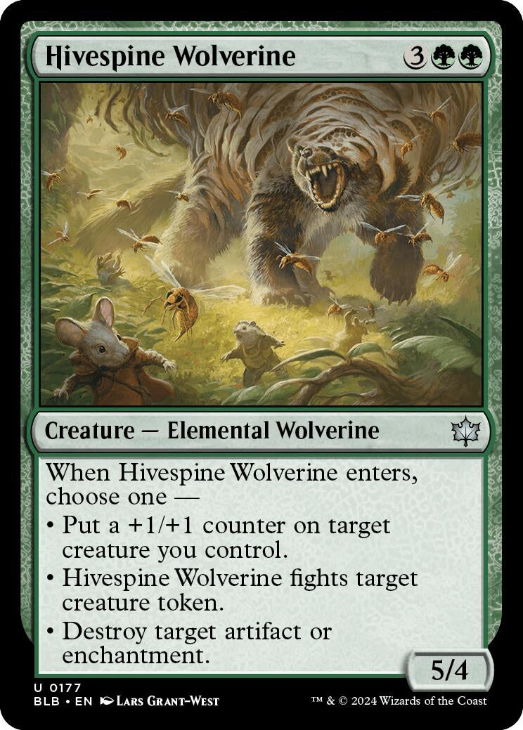 Hivespine Wolverine (177) [BLB] - MTG Single