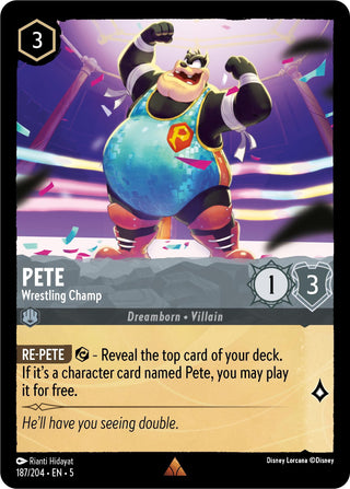 Pete - Wrestling Champ (187) (5) - Disney Lorcana Single