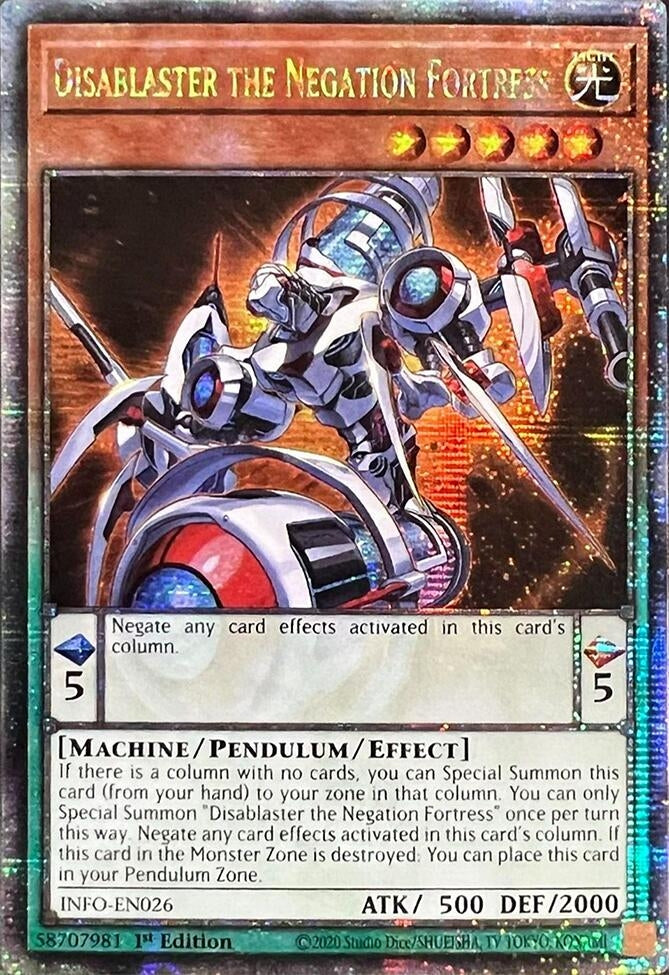 Disablaster the Negation Fortress (Quarter Century Secret Rare) (INFO) - YuGiOh Single
