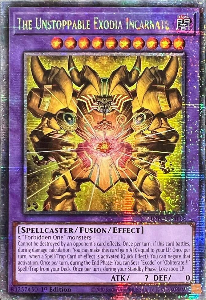 The Unstoppable Exodia Incarnate (Quarter Century Secret Rare) (INFO) - YuGiOh Single
