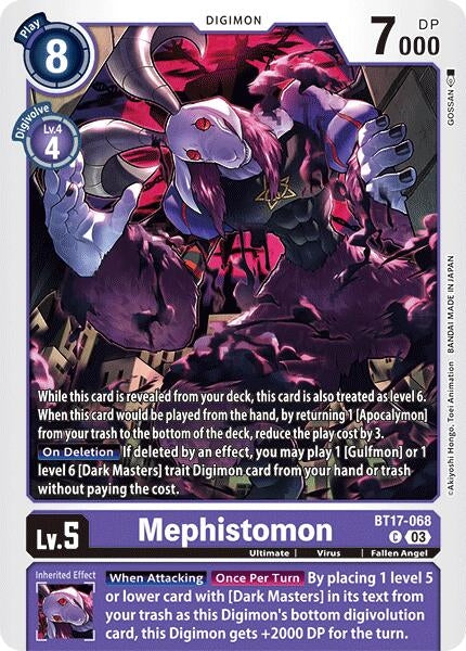 Mephistomon (17068) [BT17] - Digimon Card Game Single