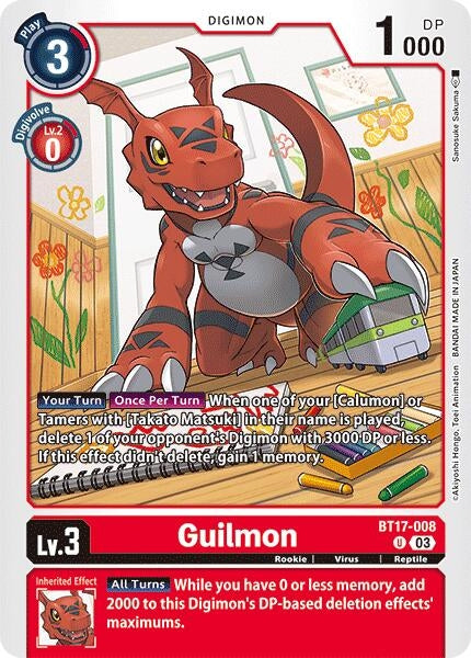 Guilmon (17008) [BT17] - Digimon Card Game Single