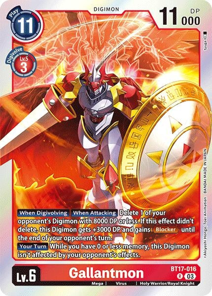 Gallantmon (17016) [BT17] - Digimon Card Game Single