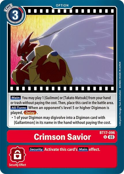 Crimson Savior (17096) [BT17] - Digimon Card Game Single