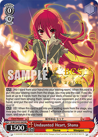 Undaunted Heart Shana (PR) (242504) [SS] - Weiss Schwarz Single