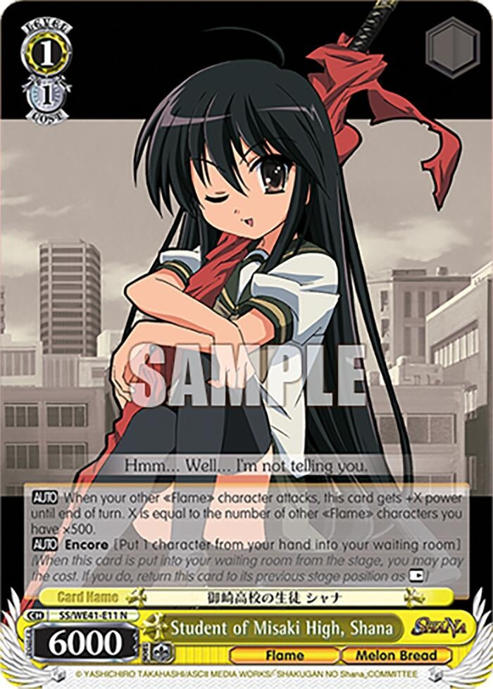 Student of Misaki High Shana (4111) [SS] - Weiss Schwarz Single