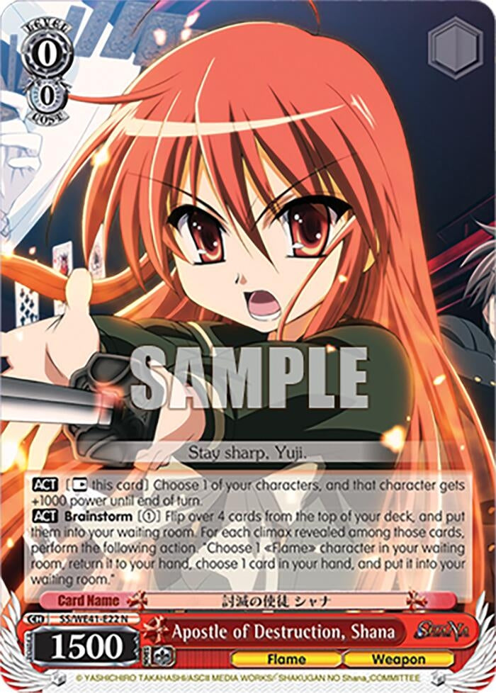 Apostle of Destruction Shana (4122) [SS] - Weiss Schwarz Single