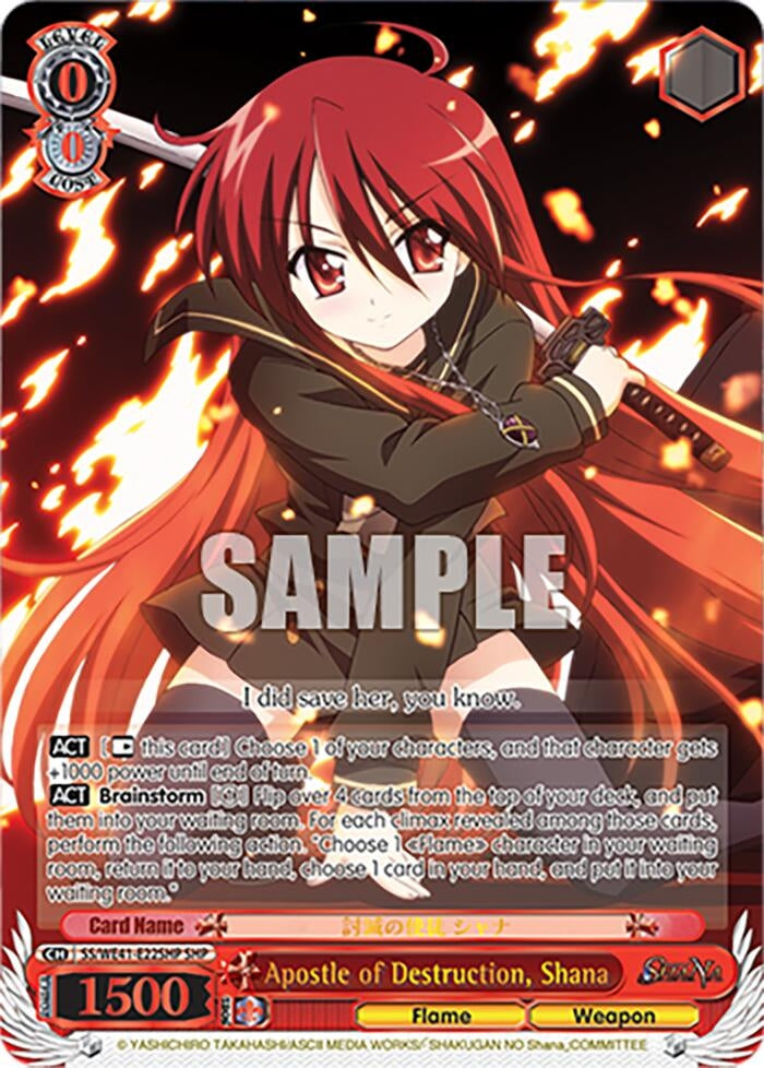 Apostle of Destruction Shana (SHP) (4122) [SS] - Weiss Schwarz Single