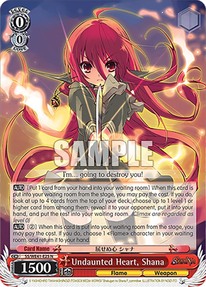 Undaunted Heart Shana (4125) [SS] - Weiss Schwarz Single