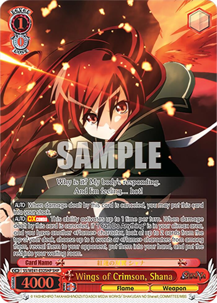Wings of Crimson Shana (SHP) (4132) [SS] - Weiss Schwarz Single