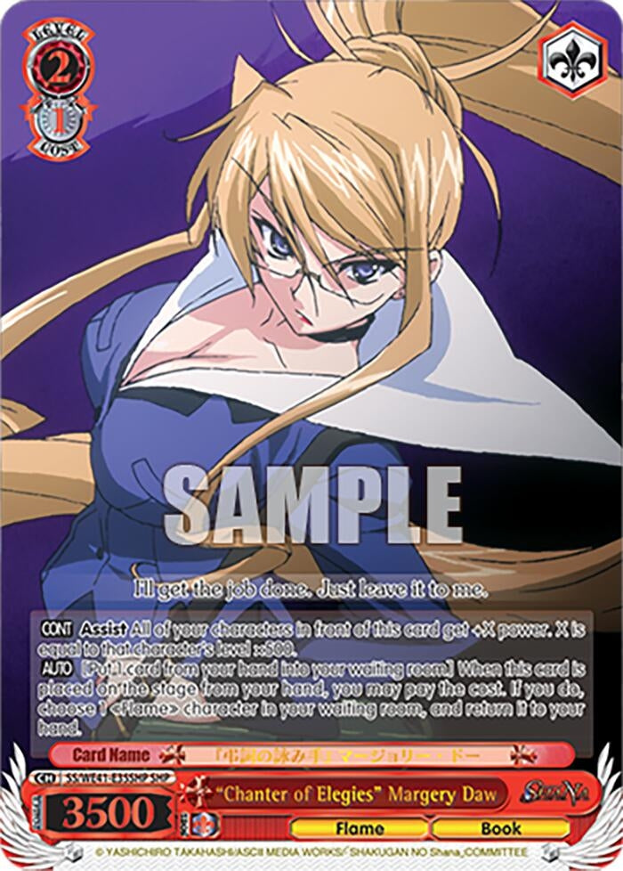 ’Chanter of Elegies’ Margery Daw (SHP) (4135) [SS] - Weiss Schwarz Single